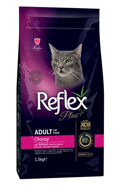 Reflex Plus Choosy Somonlu Seçici Kediler için Yetişkin Kedi Maması 1,5 Kg ürün görseli 1