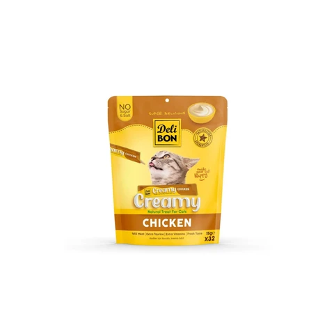 Delibon Creamy Tavuklu Sıvı Kedi Ödülü 15 Gr 32'li Paket ürün görseli 1