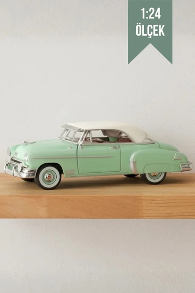 Yeşil 1:24 Ölçek Die Cast İnce Detay 1950 Chevy Bel Air Oyuncak Metal Klasik Koleksiyon Model Araba ürün görseli 1