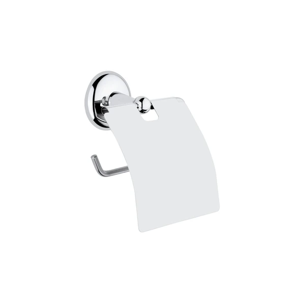 Tema Minimal Banyo Kapaklı Wc Kağıtlık Krom ürün görseli 1