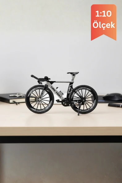 Gri Yüksek Kaliteli Metal 1:10 Ölçek Koleksiyonluk Die Cast Model Bisiklet ürün görseli 1