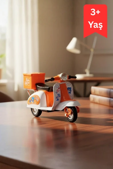 Mini Vespa Scooter Çek Bırak İnce Detay Çok Renkli 3+ Yaş ürün görseli 1