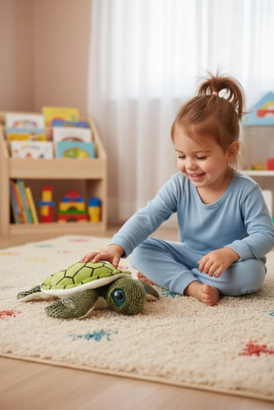 Sevimli Deniz Kaplumbağası Peluş Oyuncak - Yumuşak Uyku ve Oyun Arkadaşı 30 cm ürün görseli 1