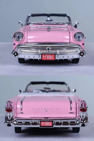 PTTAVM: Pembe 1:18 Diecast İnce Detay 1957 Buick Roadmaster