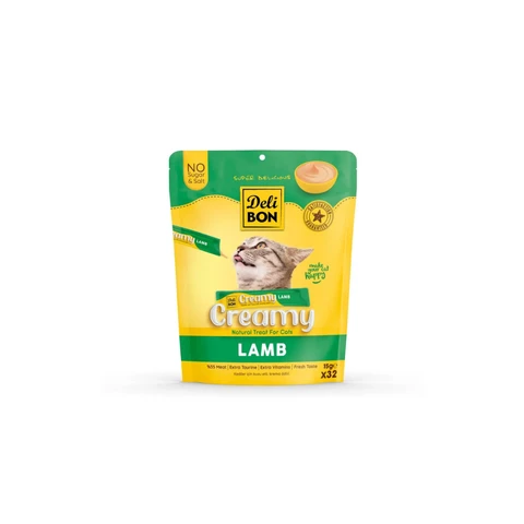 Delibon Creamy Kuzulu Sıvı Kedi Ödülü 15 Gr 32'li Paket ürün görseli 1