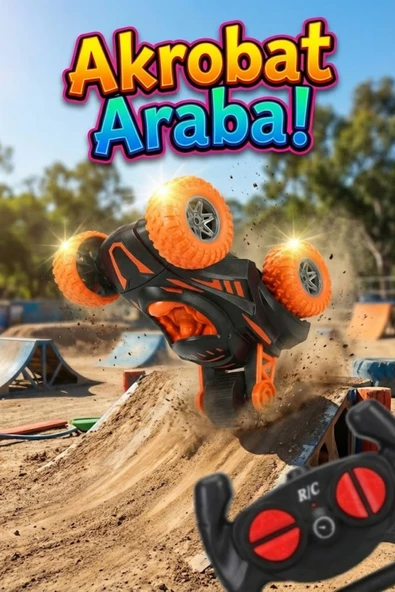 Çılgın Akrobat Araba Işıklı ve Müzikli 360 Derece Takla Atan Dans Eden Oyuncak Araba ürün görseli 1