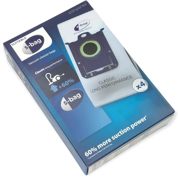 Electrolux İle Uyumlu Pure D8 PD82-ALRG Toz Torbası Süpürge 4lü Toz Torbası S-bag ürün görseli 1