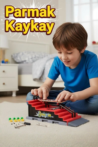 Premium Parmak Kaykay Parkurlu ve Sök Tak Aksesuarlı 3+ Yaş ürün görseli 1