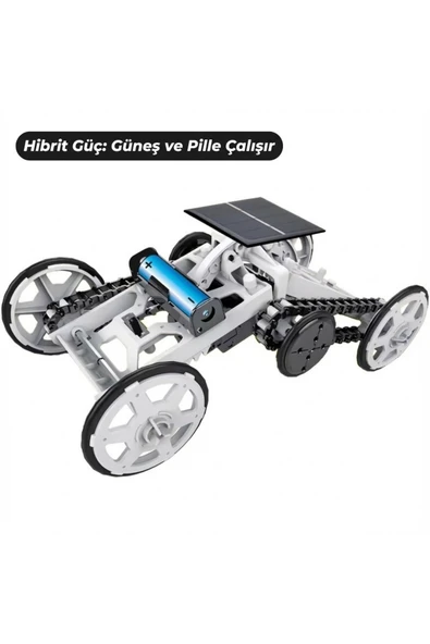 Güneş Enerjili Ve Pilli Tırmanan Araba Robot Kiti - Kendin Yap (diy) Eğitici Bilim Deney Seti ürün görseli 1