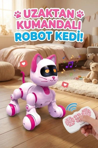 Akıllı Robot Kedi - Uzaktan Kumandalı, Dokunmatik, Programlanabilir, Dans Eden Eğitici Oyuncak ürün görseli 1