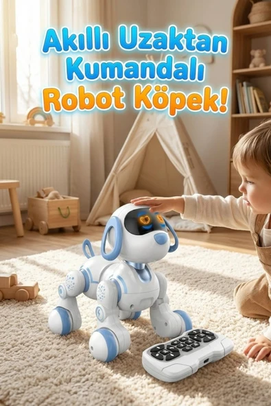Akıllı Robot Köpek - Uzaktan Kumandalı, Dokunmatik, Programlanabilir, Dans Eden Eğitici Oyuncak ürün görseli 1