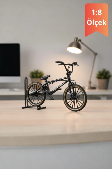 Siyah Yüksek Kaliteli Metal 1:8 Ölçek Oyuncak Bmx Bisiklet Koleksiyonluk Die Cast Model Bisiklet ürün görseli 1