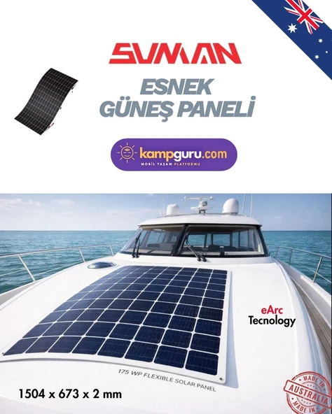 Sunman 175 Wp Flex Solar Panel -  Esnek Güneş Enerji Paneli - Resim 3