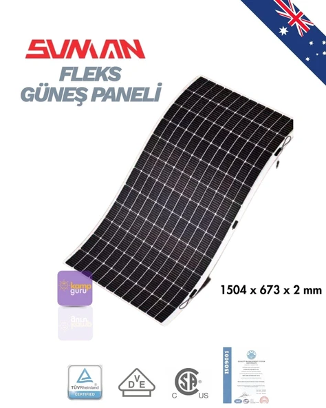 Sunman 175 Wp Flex Solar Panel -  Esnek Güneş Enerji Paneli ürün görseli 1