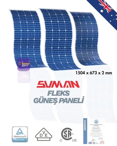 Sunman 175 Wp Flex Solar Panel -  Esnek Güneş Enerji Paneli - Resim 5