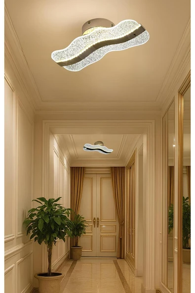 burenze Modern Luxury Tasarım Mosso Mare Tavan Led Avize Gold Sarı 30 CM Çap 4000K Gün Işığı Ledli Avize ürün görseli 1