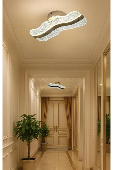 burenze Modern Luxury Tasarım Mare Mosso Tavana Sıfır Led Avize Gold Sarı 28 Cm Çap ürün görseli 1