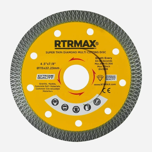 REP180 Çapraz Dişli Hassas Kesim İnce Elmas Testere 180 x 1.6 x 22 mm ürün görseli 1