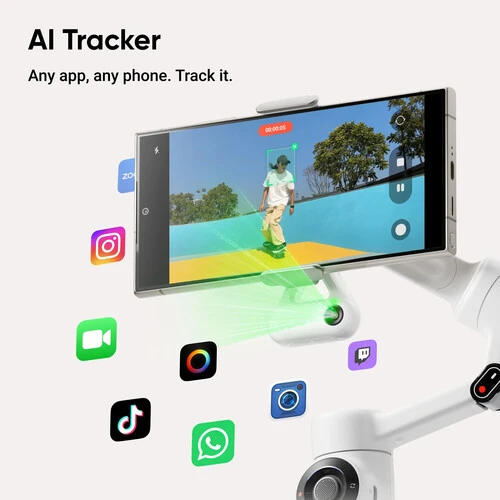 Insta360 Flow 2 AI Tracker Bundle (Summit White) "Resmi Distribütör Garantili" - Resim 3