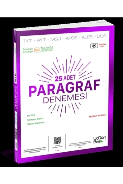 Tyt Ayt Paragraf 25 Deneme Üç Dört Beş Yayınları ürün görseli 1