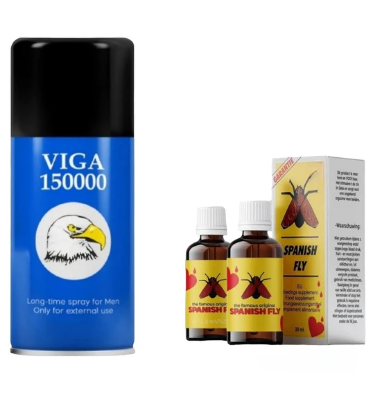 1 Kutu Super Viga 150000 Etkili Erkeklere ozel Mavi Sprey+2 Kutu Spanish Fly Bayanlara vücut geliştirme takviye Damla ürün görseli 1