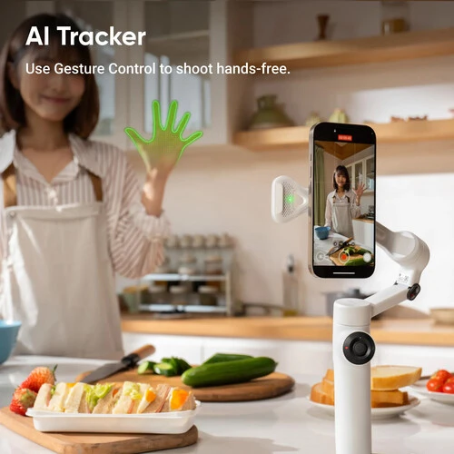 Insta360 Flow 2 AI Tracker Bundle (Summit White) "Resmi Distribütör Garantili" - Resim 5