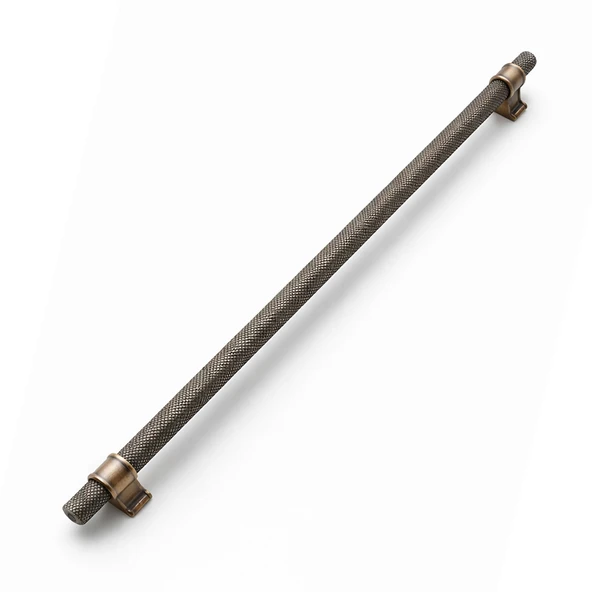 Hisar Antik Sarı Metal Kulp 512 mm Tırtıklı Desen Mobilya Çekmece Mutfak Dolabı Dolap Kulpları Kulbu ürün görseli 1