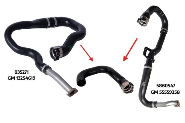 TURBO HORTUMU PLASTİK ve METAL BORU HARİÇ OPEL CORSA D 1.3 CDTI. 5860547 55559258 835271 ürün görseli 1