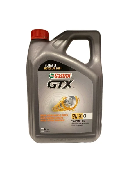 Castrol GTX 5W-30 C4 Tam Sentetik DPF Motor Yağı 4 L 4 L ürün görseli 1