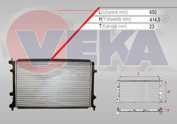 SU RADYATÖRÜ MEKANİK JETTA 4 1.6 M-T 2011- ürün görseli 1