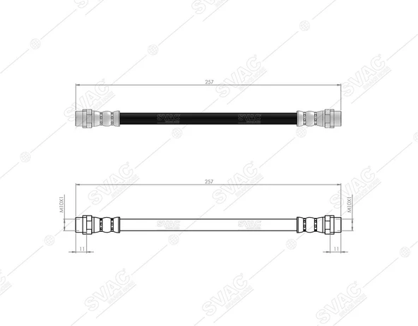 FREN HORTUMU ARKA MERCEDES SPRINTER LT 35 96-06 9044280435 - A 9044280435 ürün görseli 1