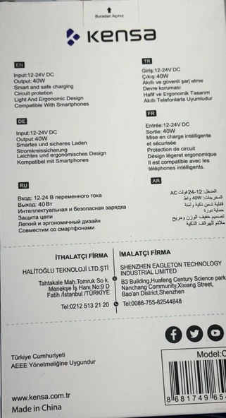 40W ARAÇ ŞARJ BAŞLIK - Resim 2