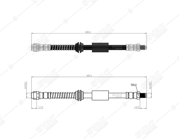 FREN HORTUMU ÖN C SERIE W204 320CDI-350CDI 4MATIC 07-04 2044200448 - A2044200448 - A204420094 ürün görseli 1