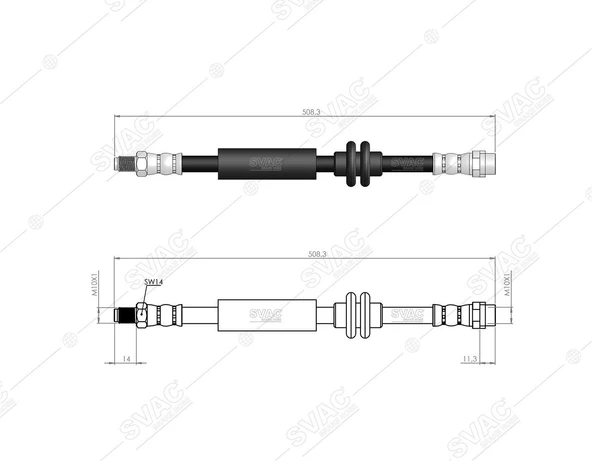 FREN HORTUMU ÖN MERC. C SERIE  W202 - S SERIE W140 93-00 A2024200148 ürün görseli 1