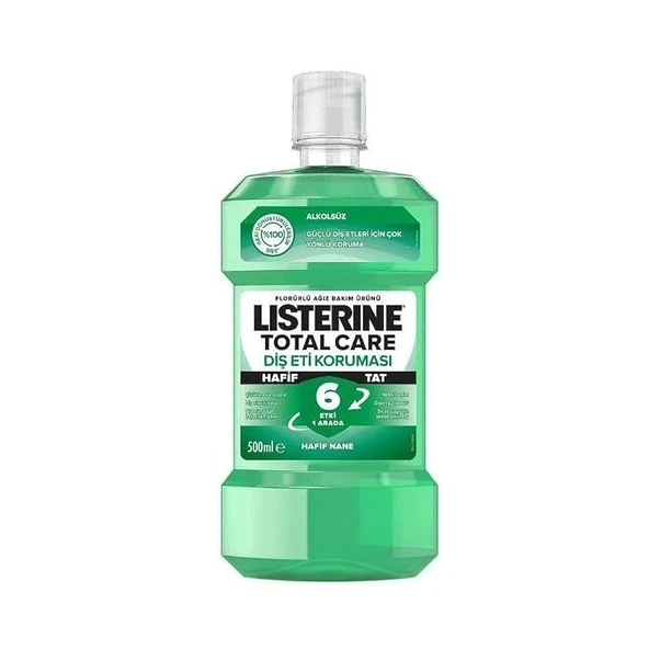 Listerine Total Care Diş Eti Koruması Alkolsüz Hafif Nane 500 ml ürün görseli 1