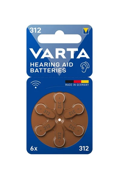 Varta 312 Numara 6lı İşitme Cihazı Pili ürün görseli 1