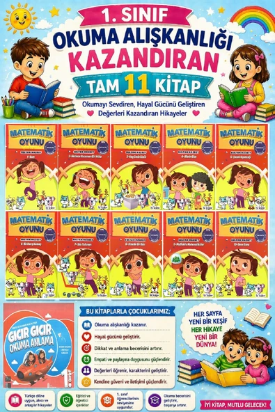 1. Sınıf Okuma Alışkanlığı Kazandıran Okumayı Sevdiren Tam 11 Kitap 11 ürün görseli 1