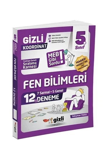 Gizli Yayınları 5. Sınıf Fen Bilimleri 12'li Deneme-Meb Gibi Sordu ürün görseli 1