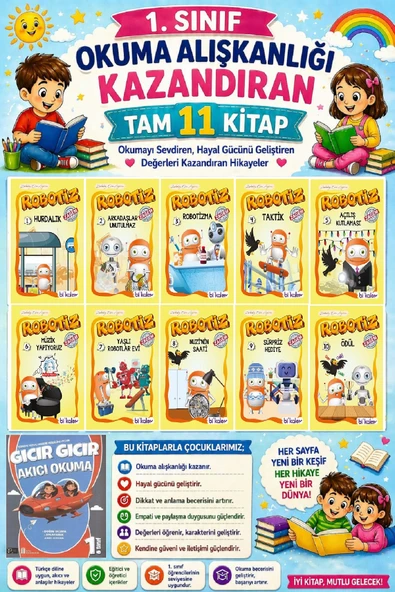 1. Sınıf Okuma Alışkanlığı Kazandıran Okumayı Sevdiren Tam 11 Kitap 8 ürün görseli 1