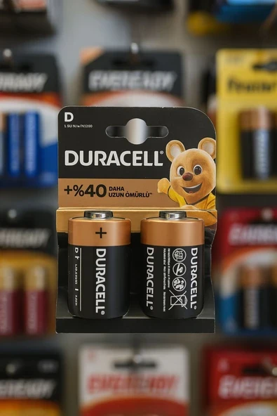 Duracell LR20/MN1300 2'li Alkalin D Büyük Pil ürün görseli 1