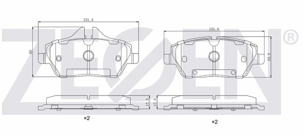 BMW FREN BALATASI ÖN E81-E82-E87-E88-2F45-214d-216i-MINI R55-R56-R57-R58-R59-F54-F55-F56-F57 34106884263 ürün görseli 1