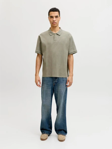 JJEHARRISON STRUCTURE POLO SS LN Vetiver Vetiver XXL ürün görseli 1