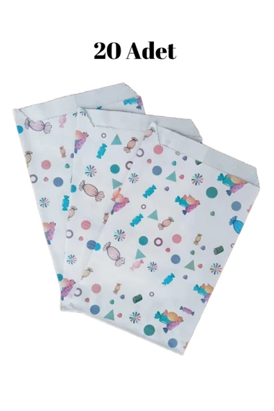 PorBig 20 Adet 13*20cm Bayram Temalı Hediye Paketi | Harçlık, Şeker, Çikolata, Paket Kağıdı ürün görseli 1
