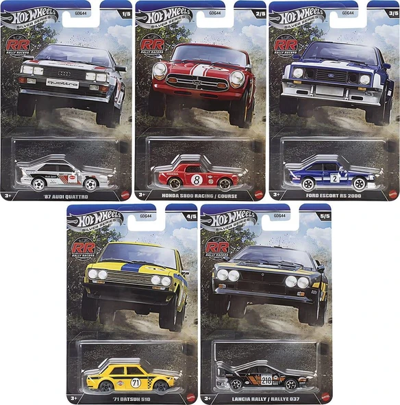 Hot Wheels Temalı Arabalar Rally Racers 5'li Set GDG44 ürün görseli 1