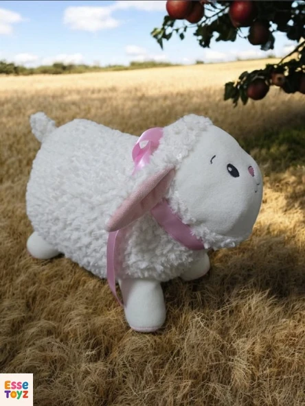 Peluş Pullu Kuzu Oyuncak 35 cm - Ultra Yumuşak, Güvenli ve Sevimli Tasarım ürün görseli 1