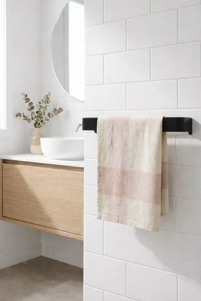PorBig Modern Şık Banyo Mutfak Havlu Askısı | Duvar Tipi ürün görseli 1