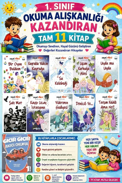 1. Sınıf Okuma Alışkanlığı Kazandıran Okumayı Sevdiren Tam 11 Kitap - 21 ürün görseli 1