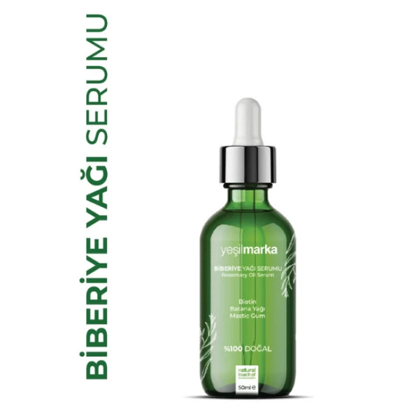 Doğal Biberiye Yağı - Saç Dökülmesi ve Cansız, Güçsüz Saçlar İçin Saç Bakımı Serumu 50 ml ürün görseli 1