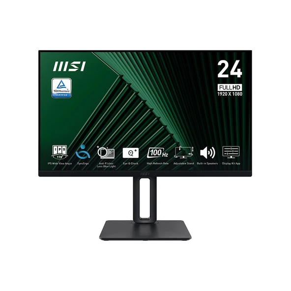 MSI PRO MP245PG 23.8 " 100HZ 1MS 1920x1080 (FHD) VA IPS Adaptive Sync Monitör ürün görseli 1