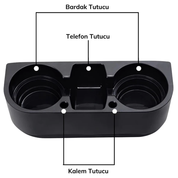 OTO KOLTUK YANI BARDAK TUTUCU ORGANİZER - Resim 3